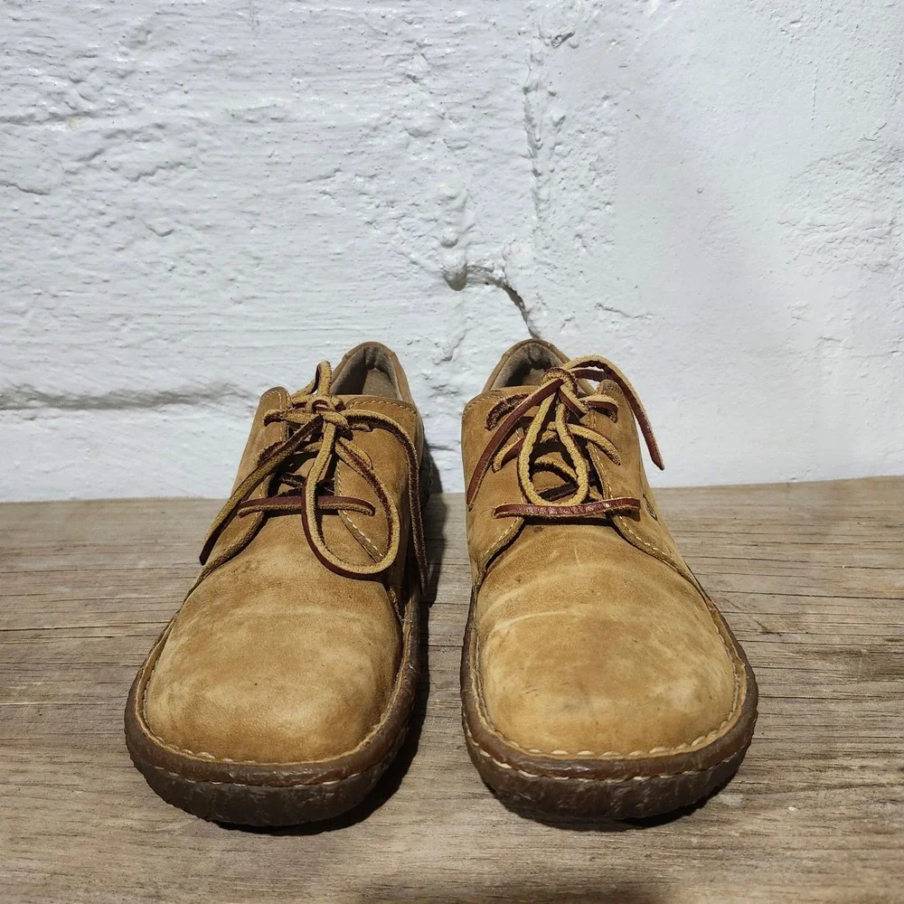 Born Sequoia Leather Lace Up Oxfords Shoes Womens 7 EU 38 Handcrafted Gorpcore